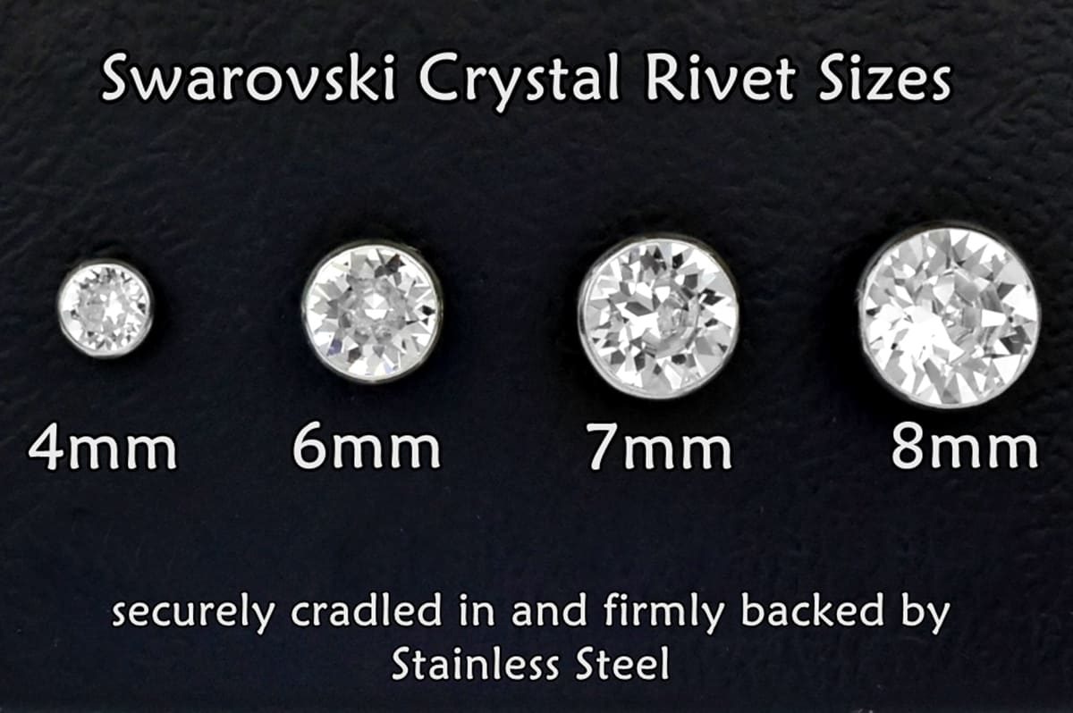 Crystal Rivets for Small 5/8″ Wide Collars