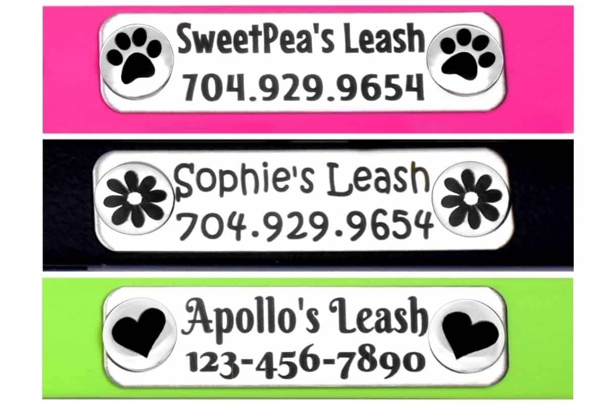 Personalized Dog Leash nameplates