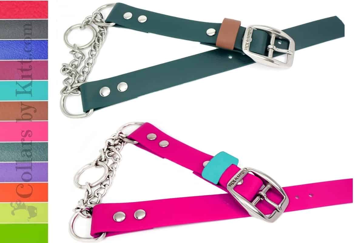 Custom Martingale Collar With Chain Biothane Collar Martingale Collar for Dogs Dog Collar Custom Two Tone Biothane Martingale Collar