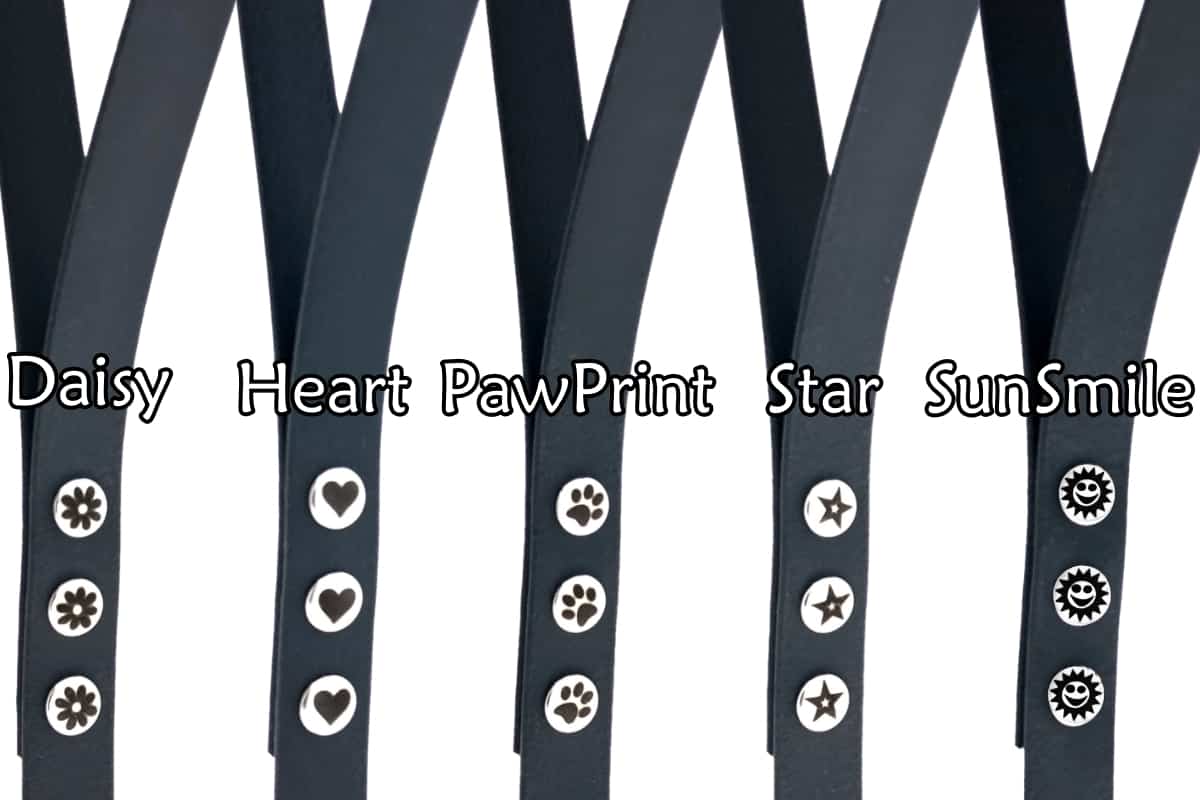 Leash engraved rivets